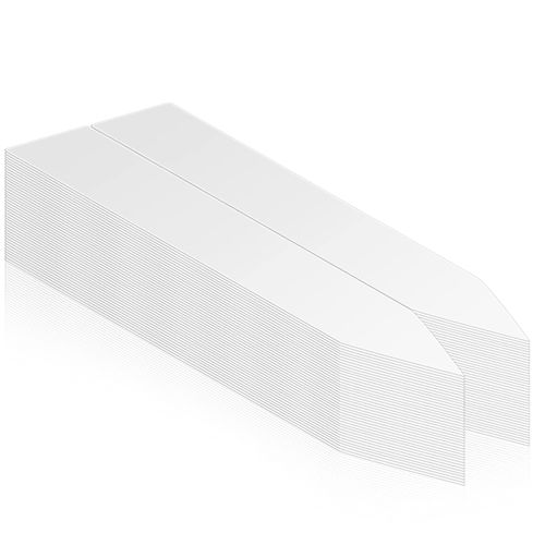 AMORNING 100Pcs 4 Inch Plant Labels,Plastic Waterproof Nursery Stake Tags,Pot Marker for Potted Plants (White)