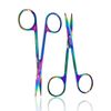 Cynamed Iris Micro Dissecting Scissors w/Titanium Coating Straight & Curved 2pcs