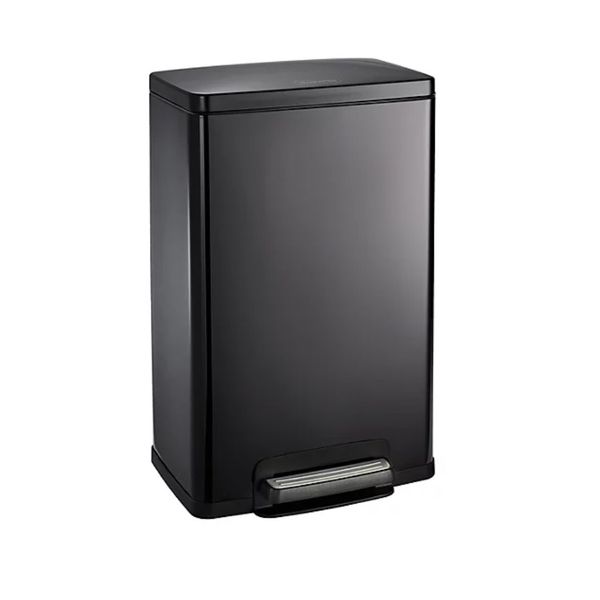13 Gallon Step On Trash Can Tramontina Garbage Bin Plastic Liner Color Charcoal