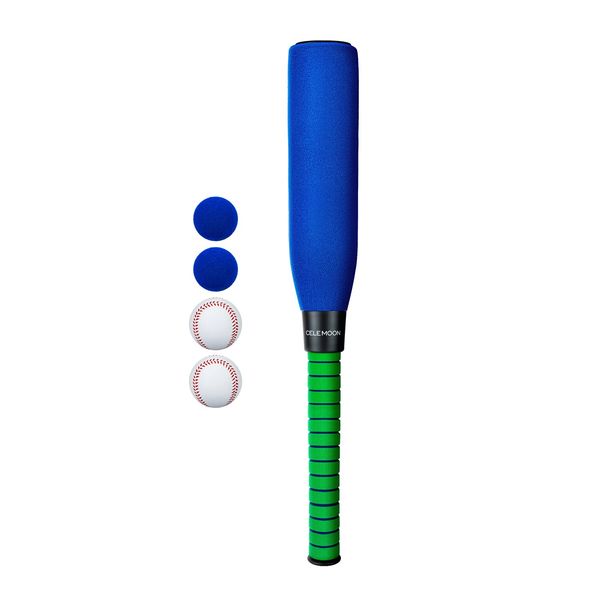 CeleMoon 22 Inch Kids Foam Soft Baseball Bat Toys with 6 Balls for Kids Toddlers Youths Outdoor Indoor Sport T Ball Game Playing, Blue