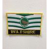 Wiltshire UK County Flags Badges Iron Sew on Embroidered Patch Small | Large (Large)