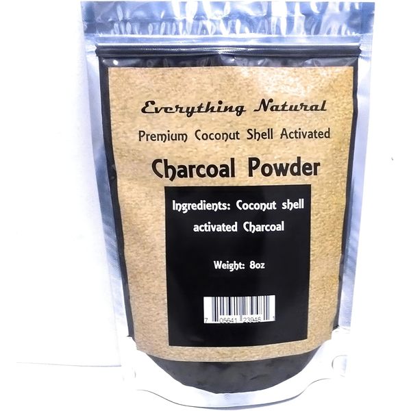 Extra Large Activated Charcoal Powder. Food Grade, Alleviates Gas & Bloating, Natural Teeth Whitener, Rejuvenates Skin, Promotes Natural detoxification derived from Coconut Shells