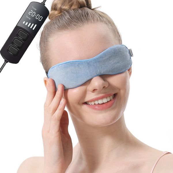 Aroma Season Heated Eye Mask, Great for Blepharitis and Dry Eyes Treatment, Relieve Dry Eye Syndrome, MGD and Styes (Blue)