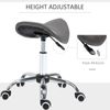 Hydraulic Adjustable Rolling Massage Salon Stool Spa Saddle Chair, Gray
