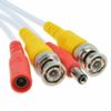 25ft BNC Video Power Cable for CCTV Security Camera+2x Female Adapter Connector