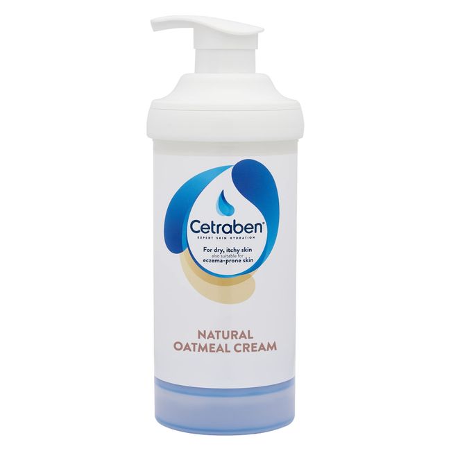 Cetraben Natural Oatmeal Cream Body Cream Dry Skin Moisturiser Suitable For Sensitive and EczemaProne Skin - 475g