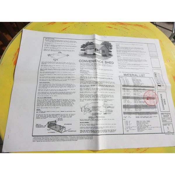 Ucando Complete Plans for Building Convenience Shed #12007
