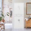 Metal Storage Cabinets with Drawer & Adjustable Shelves, Locking Storage Cabinet