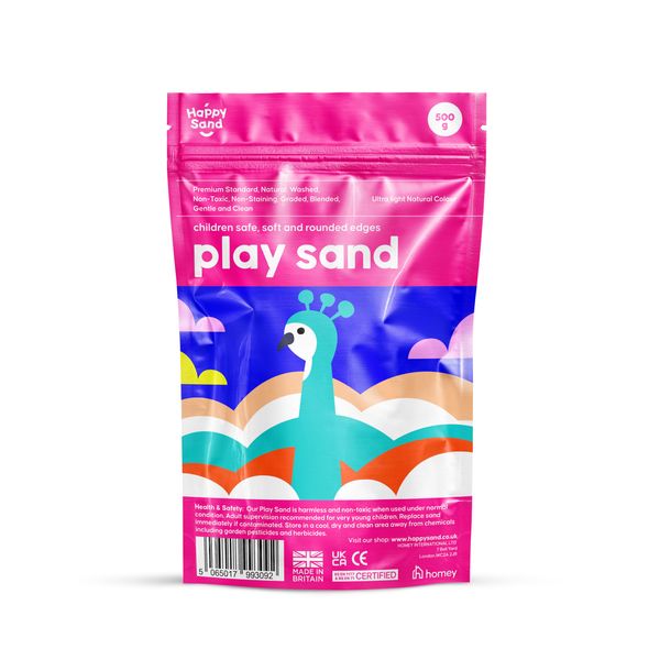 LEAP HORSE Children’s Play Sand, Premium Quality, 500G Light Colour Sand, Non Toxic, Natural Washed Play Pit, Safe for Kids, Pets and Aquarium