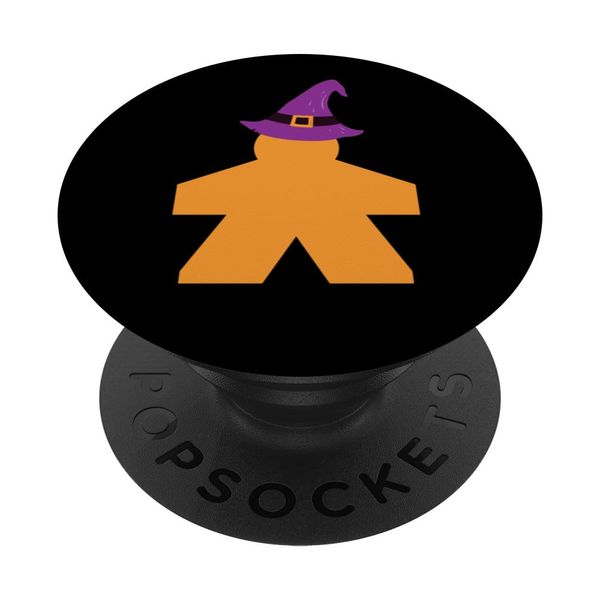 Spooky Witch Halloween Meeple Orange Purple PopSockets Swappable PopGrip
