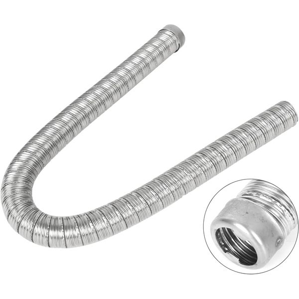 Copgge 100cm 24mm Dual Layer Stainless Steel Exhaust Pipe Flexible Exhaust Tubing Generator Exhaust Extension Pipe Compatible with Webasto Eberspacher Heater