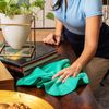 16" x 16" Economy All Purpose Microfiber Towels - 50 Pack - Reusable Wash Cloths, Dust, Kitchen, Car, Shop Rags for Cleaning (Black)