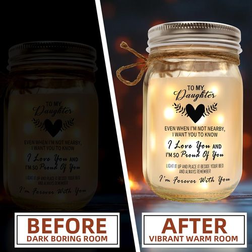 WANWXYSNYSNN Daughter Gifts from Mom Dad,Birthday Gifts for Daughter,Gifts for Daughter,Decorative Jar Light Night,Home Decoration Night，Mothers Day Gifts for Daughter