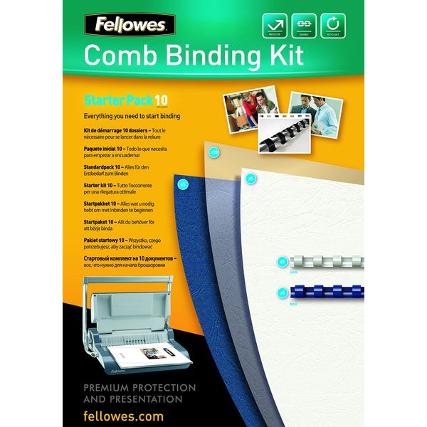 Fellowes Comb Binding Starter Kit - Pack of 10