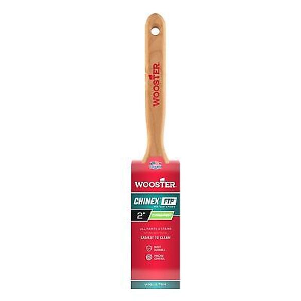 Wooster Brush 4412-2 Chinex FTP Flat Sash Paintbrush, 2 Inch , White