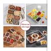 Divided Serving Tray with Lid and Handle Snackle Box Container Storage Organizer