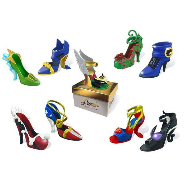 Cryptozoic Entertainment DC Pumps - 12 Blind Boxes - Miniature 2.25" High-Heeled Shoes Inspired by The Heroines and Villainesses - 9 Unique Characters, 3 Possible Deco Variants