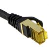 kenable FLAT CAT7 FTP Shielded 600MHz 10Gbps Ethernet LAN Cable RJ45 10m Black
