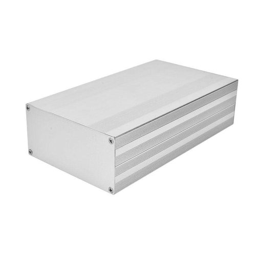 Project Box Aluminum Alloy Plastic Junction Box Electronic Case Enclosure Case PCB Board DIY Sandblast Oxidized Protective Case Silver 68 x 145 x 250mm / 2.68 x 5.71 x 9.84in