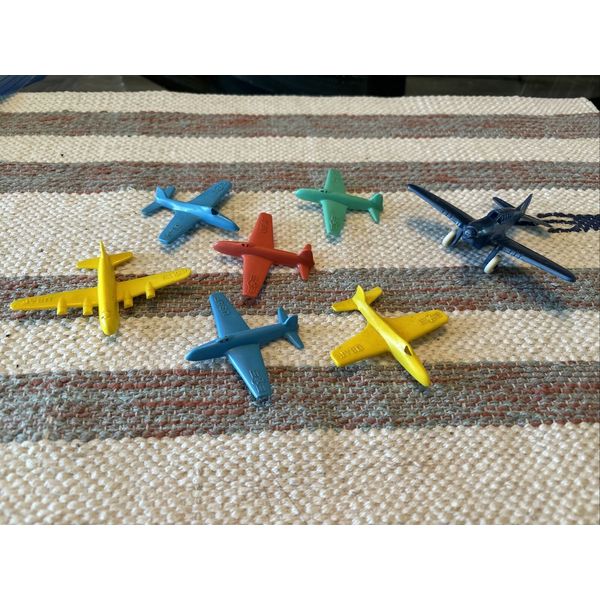 Vintage Miniature Airplanes Plastic 1960s MPC MINI USAF Lot & Thomas Toy Fighter