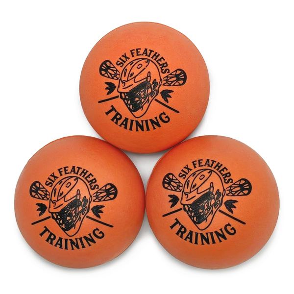 Six Feathers Lacrosse Soft Indoor/Outdoor Lacrosse Training Balls - 3 Pack - Lacrosse Training/Massage Ball/myofacial Release/Trigger Point Ball/deep Tissue