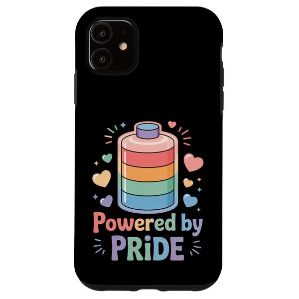 Powered by Pride Colorful Rainbow Battery Case for iPhone 11