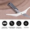 Eyebrow Scissors with Comb, Black Eyebrow Trimmer Scissors, Stainless Steel Eyebrow Trimmer Eyelash Comb Eyebrow Comb Small Eyebrow Grooming Beauty Tool for Men Women
