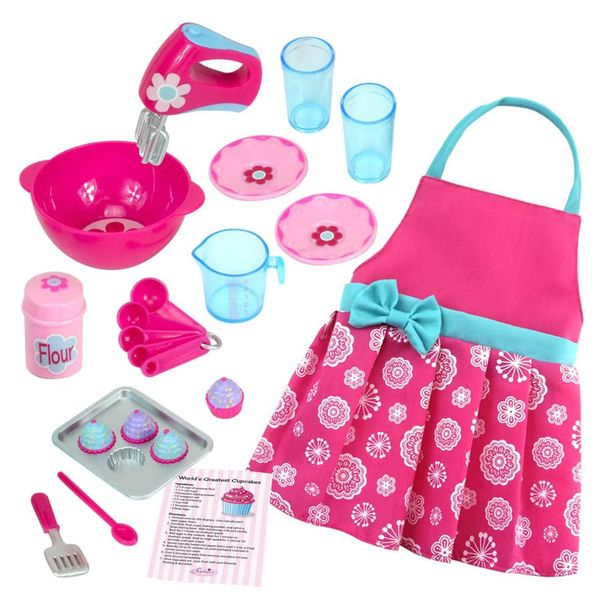 Sophia's Baking Apron and Accessories Set for 18" Dolls, Pink