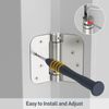 Self Closing Door Hinges, Spring Loaded Hinges 4 Inch, Brushed Nickel, 2 Pack