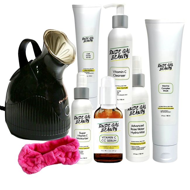 Skincare weekly facial kit with steamer
