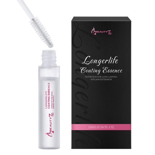 Beauty7 Transparente Wimperntusche Lash Mascara Coating Sealant Klare wasserdichte Essenzernährung Transparentes Augenbrauen Fixiergel Nachsorge mit Wimpernverlängerung Effekt 10ml