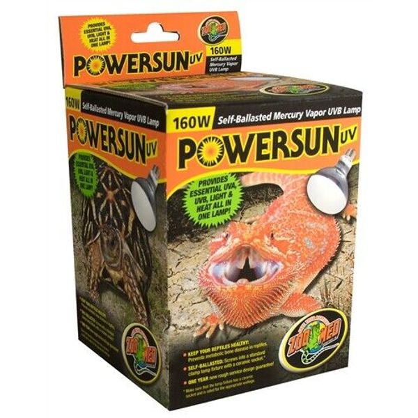 Zoo Med PowerSun UV Bulb, 160 Watt For Reptile Terrarium