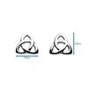 Dew Women's Sterling Silver Heritage Celtic Trinity Knot Stud Earrings