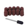 Nail Drill Bits Set, 10 Pcs Nail Grinders Drill Bits Manicure Machine Tools Sand Manicure Pedicure Tool Nail Dedicated Head Grinding Sanding Cap Polisher(2#)