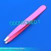 New 3.5" Eyebrow Tweezers Slanted Precision Tip - Pink - Solid Classic Design