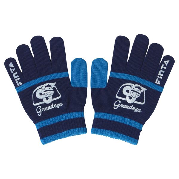 FINTA Soccer Junior Knit Gloves FT4366 ((1122) Navy x Saxophone