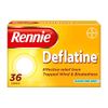 Rennie Deflatine Trapped Wind & Bloatedness Relief Tablets Sugar-Free Mint - 36 Tablets **2 PACK DEAL**