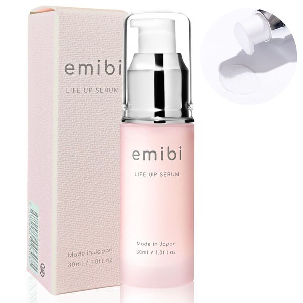 emibi Beauty Serum, Gentle Moisturizes Sensitive Skin, Placenta, Hyaluronic Acid, Broom Lines, Apple Stem Cells, Made in Japan