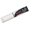 UNI CHALK PWE-8K FL WHITE MARKER CHISEL TIP 8.0mm - Single Marker