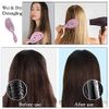 DHinkyoung Hair Detangling Brush with Bending Bristles,Unique Spiral Hairbrush,Anti Static Hair Straightening Brush,Comfortable Massage Brush for Women Men Wet and Dry Hair (Pink)