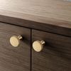 Guank 12 Pack Pinion Solid Brass Knobs,Brushed Handles Brass Cabinet Solid Round Dresser Drawer Knobs and Pulls Simple Decorative Kitchen Cabinet Door Handles(1"x1")