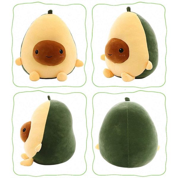 Yeqivo Cute Avocado Plush Toy Avocado Stuffed Pillow Gift for Girls Boys Friends (Yellow,30CM)