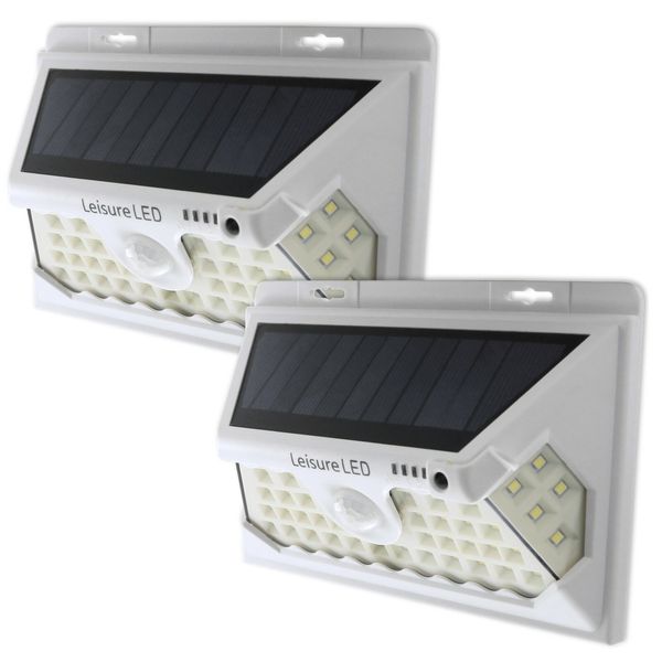 2X 46 LED Solar Power Motion Sensor Wall Light Outdoor Yard Garden Waterproof