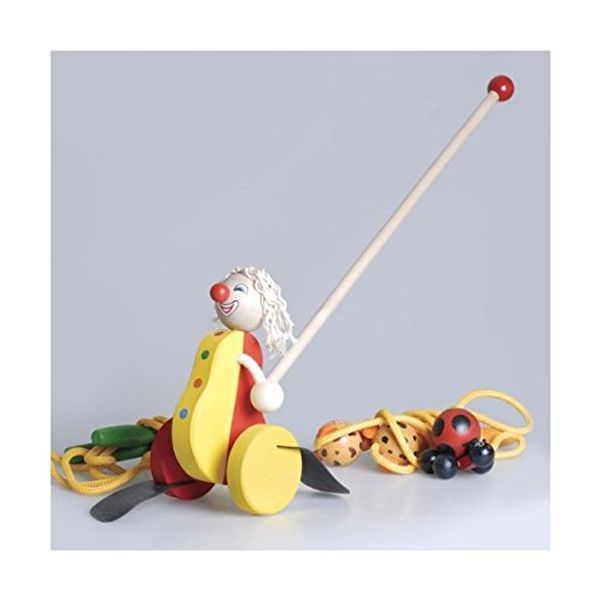 Wooden Push Toy - Clown