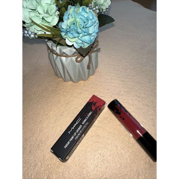 Brand New In Box MAC Patent Paint Lip Lacquer  #593 Slick Flick - Full Size