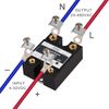 Heschen Single Phase DC/AC Solid State Relay, SSR-50DA, Input 4-32VDC, Output 24-480VAC, 50A 50-60Hz