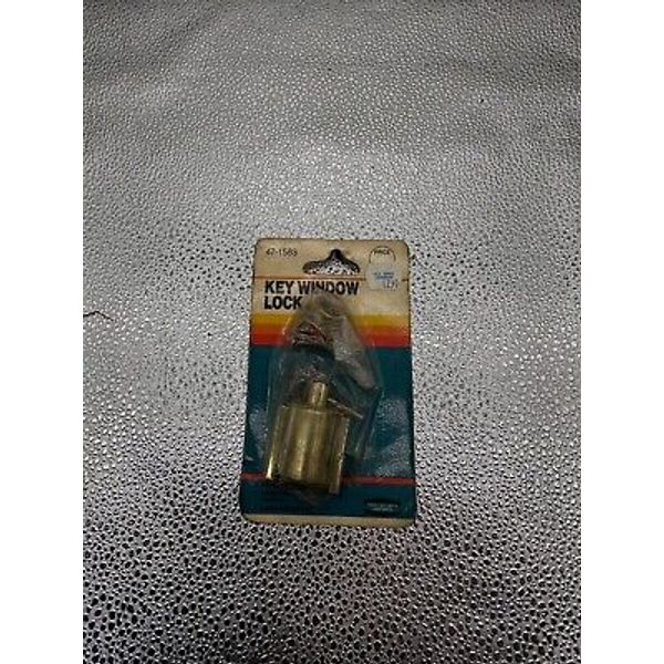 Ideal Security Brass Key Window Lock Heavy Duty New old stock 47-1583 USA