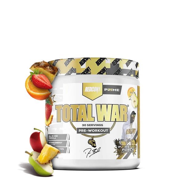 Redcon1 Total War Hardcore Pre-Workout Coach Prime Primetime Punch 30 Servings