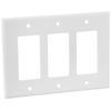 Leviton 80611-W 3-Gang Decora/GFCI Device Midsize Wallplate, White