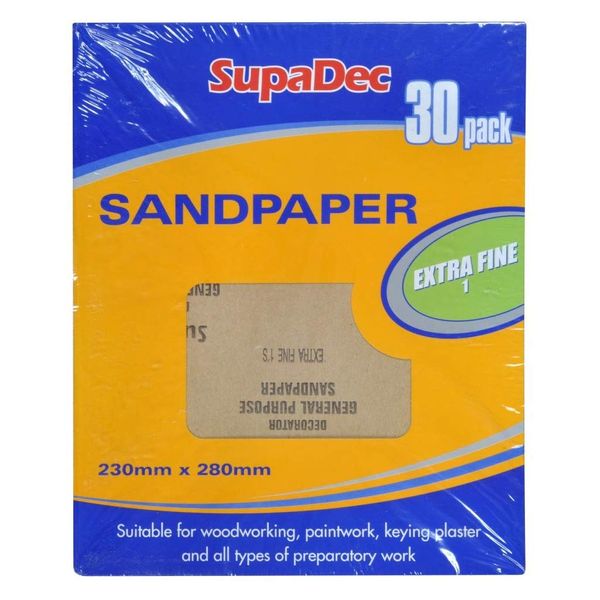 Extra Fine EF Pack of 30 Sandpaper